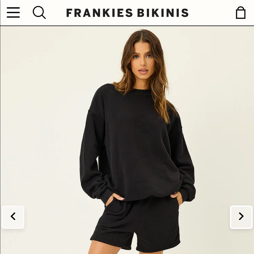 NWT Frankies Bikinis Bennie Oversized Crewneck 🖤